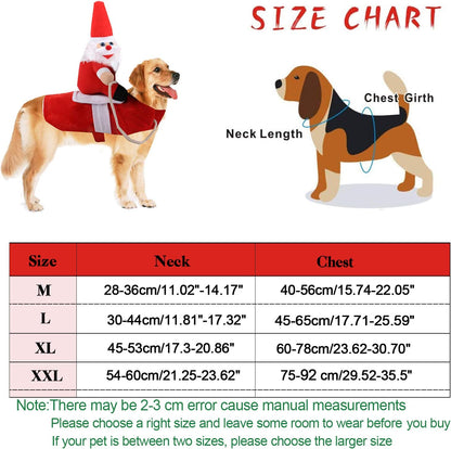 Clearance Christmas Dog Costume Santa Claus Outfit(Large)