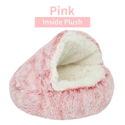 2-in-1 Winter Plush Cat/Dog Bed