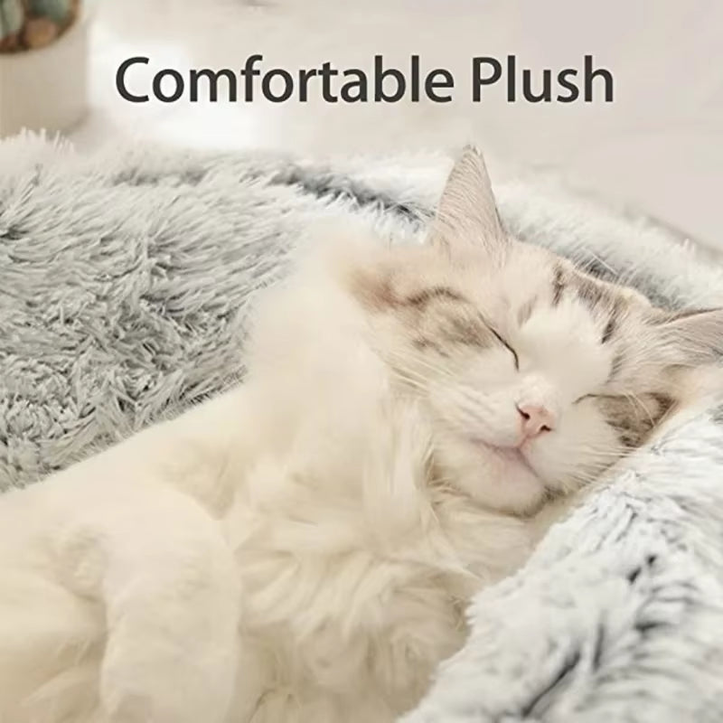 2-in-1 Winter Plush Cat/Dog Bed