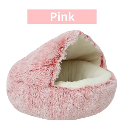 2-in-1 Winter Plush Cat/Dog Bed