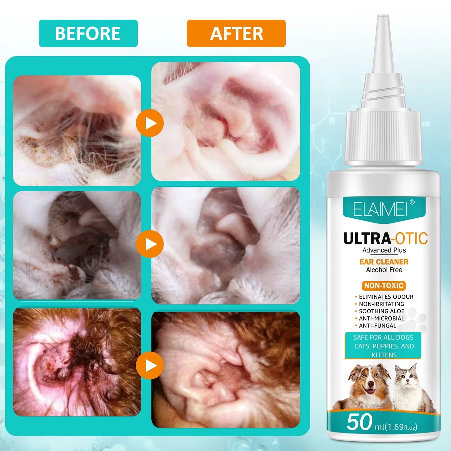 Pet Ear Wax Cleaner Non-Irritating